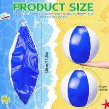 1PC Inflatable Beach Ball 2 Color Pool Game Water Balloon 3 Color Lawn Beach Game Team Supplies Birthday Party Gift Inflatable Game - Multicolor - View 6