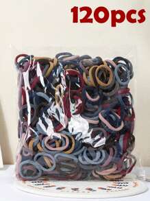 120 件/20 件女士随机混合纯色发带，优雅、有弹性、休闲，适合日常发型，黑色/咖啡色/莫兰迪色，4 厘米/1.57 英寸 - 彩色 - 查看 11