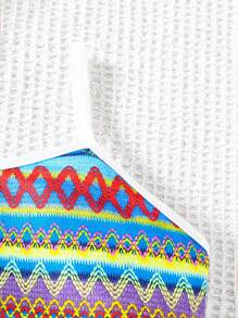 Conjunto de 2 piezas informal de verano para niña de 8 a 12 años, top de tirantes con onda y pantalones cortos de playa, adecuado para vacaciones casuales