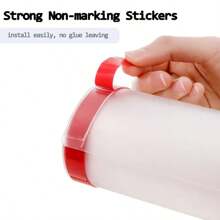 1pc Door Gap Protector Strip - Anti-Pinch Hand Safety, With Red Trim, Flexible Material For Effective Door Closure Protection - White - View 5