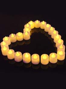 1 pieza/24 piezas, luz de vela, luces electrónicas LED de vela, luz ambiente, luz suave, llena de colores, azul, rojo, blanco cálido, amarillo, opciones de color, usado para el Día de San Valentín, festivales, fiestas, propuestas, cumpleaños, decoración de bodas