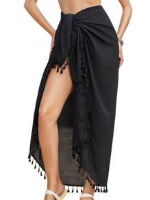 Pareo para cubrir el bañador, accesorio de playa para mujer - forma - Ver 15