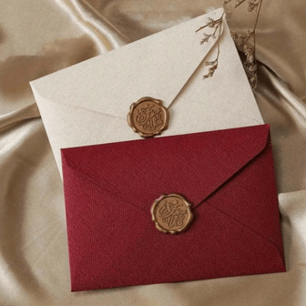 16 Pcs Luxury Linen Envelopes & Letter Sets With Wax Seals - Elegant Self-Seal Closure, High Quality Paper, Suitable For Wedding Invitations, DIY Gifts, And Office Letters, DIY Gift Sets | Decorative Wax Seals | Luxurious Appeal, Greeting Card Envelopes Back To School