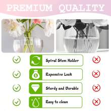 1 件花架螺旋花茎支架、螺旋花茎架、花瓶装饰、DIY 婚礼花束套装、插花工具、花束包装配件、婚礼花束花瓶架