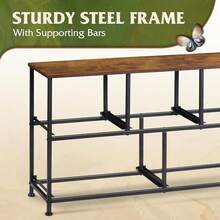 WLIVE Cómoda para Dormitorio con 5 Cajones, Cómoda Ancha, Cómoda de Tela, Unidad de Organización de Almacenamiento con Cajas de Tela para Armario, Sala de Estar, Pasillo, Impresión de Grano de Madera Marrón Rústico - Blanco - Ver 6