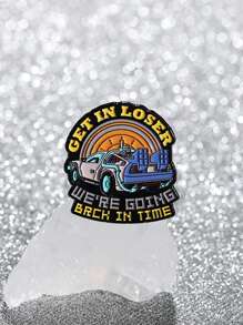 4 stuks GET IN LOSER Automotive Harde Emaille Naald Creatieve Cartoon Broche Kraag Badge Sieraden Cadeau Voor Vrienden