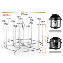 烤串架 不锈钢立式烧烤串架 烧烤串架 烧烤架 工具 适用于空气炸锅、烧烤 - 銀色 - 查看 5