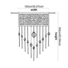 Rideau décoratif en velours suédé avec bordure en perles de cristal, pièce unique, 100x160cm, style luxueux moderne, parfait pour le salon, la chambre, la salle à manger, ajoute une atmosphère élégante