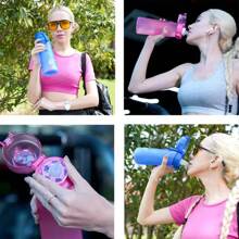 1pc Air  With 1pc Random Flavor Pods Portable Transparent With Straw Leak Proof Suitable For Outdoor Sports - Orange - View 7