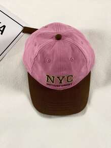 قبعة بيسبول أمريكية مطرزة بحرف واحد ، مناسبة للخروج والسفر والإطلالات اليومية