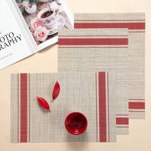 Rectangular Placemat Kit For Table Setting Placemat Dinner Sousplast 30x45cm - Red - View 6