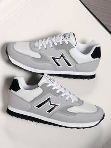 Lightweight Breathable Athletic Shoes For Teenagers & Unisex, Fashionable Patchwork Casual Sneakers, Classic Retro Shoes, Comfortable Non-Slip Training Shoes, Suitable For School, Street, Travel, Hiking