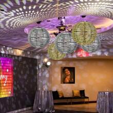 1pc Disco Theme Lantern, Gold/Silver Mirror Lantern, Foldable Disco Ball Lantern Decor Suitable For Disco Club, Birthday, Wedding, KTV Stage, Holiday Party Hanging Decoration, Christmas Home Decor DIY, No Power Or Feathers Required