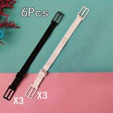 3 件装弹性胸罩防滑夹，可调节内衣运动肩带，用于塑形和固定 - 杏色 - 查看 24