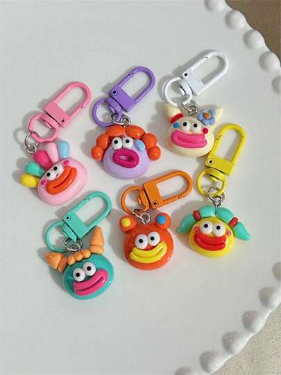 قلادة مفتاح قلادة سحر الدمية الكرتونية الظريفة قطعة واحدة، هدية تذكارية، اكسسوارات السيارة والمدرسة، غوث Y2k