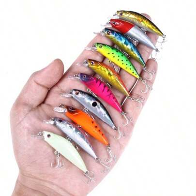 HENGJIA قطعة واحدة طعم صيد السمك من نوع Micro Minnow بطول 6 سم وزن 6 جرام، طاعم غامر للصيد بالجر، طعم صيد للسمك المتعرج والزعنفي وسمك القاعدية