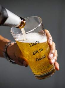 1pc Personalized Beer Glass - Custom Name & Text Engraved 16oz/22oz (473ml/650ml) Transparent Pint Glass - Unique Gift For Beer Lovers, Dad, Husband - Birthday, Father's Day, Oktoberfest Party Cup World's Best Beer Dad Glass Funny Gift For Boyfriend, Men, Brewery Fans - Anniversary, Christmas, St. Patrick's Day Drinking Cup Lead-Free Personalized Glass - Custom Pint Cup