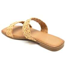 Woven Double-Strap Slide Sandals With Ergonomic Insole - Jeruk - View 3