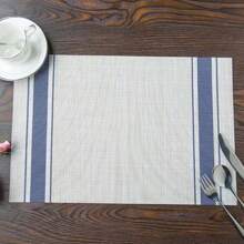 Rectangular Placemat Kit For Table Setting Placemat Dinner Sousplast 30x45cm - Navy Blue - View 9