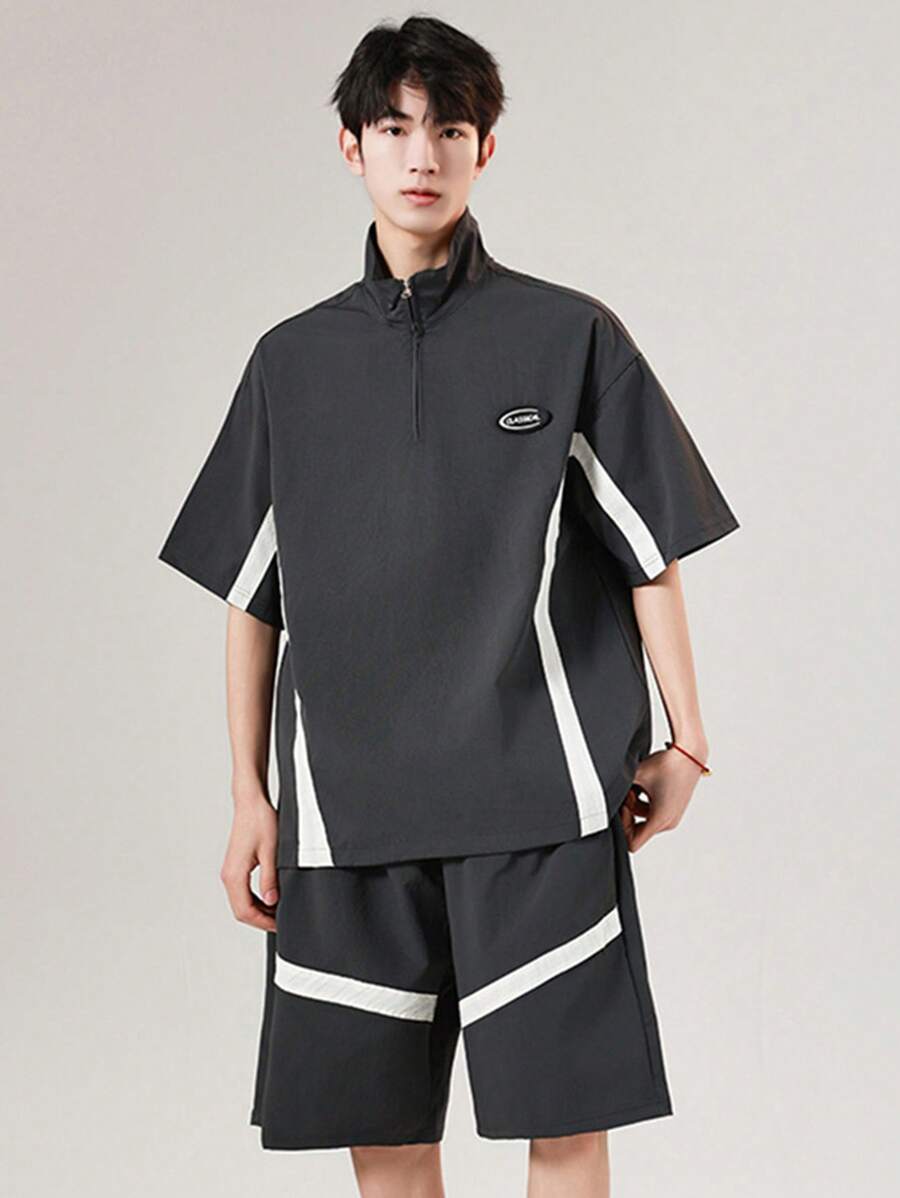 New Spring/Summer Men's Sports Short Sleeve Shorts Set