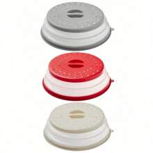 Tapa antisalpicaduras de microondas de silicona, tabla de escurridor de comida y frutas, cubierta de alimentos para microondas, tapa para plato de microondas, accesorio esencial de cocina, apto para lavavajillas