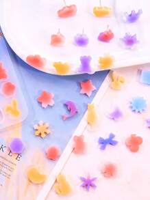 1pc Silicone Resin Earring Casting Mold, Multi Shape Earring Casting Mold, Snowflake Star Teddy Bear - Mold For Epoxy Resin Jewelry Styling - White - View 6