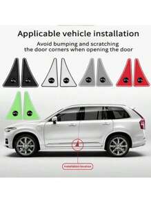 2pcs Universal Car Door Edge Guards - Bumper Protector, Door Sill Scuff Plate - Easy Installation, Auto Accessories Fit For Various Models