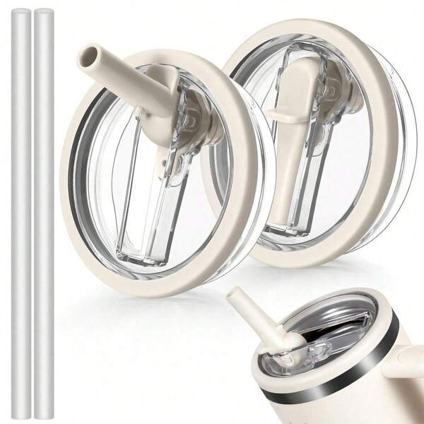 1 peça de tampa de canudo de 40 oz para copo, tampa de substituição reutilizável para copo, tampas de copo à prova de derramamento e respingos para copo