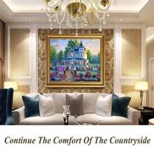 SNA 2025 Castel în stil nou, peisaj, construcție castel, castel, DIY, cusătură în cruce, kituri de broderie, set de lucru manual, ață imprimată pe pânză, casă de țară, vilă, reședință, kit DIY, artizanat, kit de broderie brodată, kituri de cusătură în cruce, kit de croșetat, kit de ace de perforat, accesorii de cusut, kit de cusut, ață de broderie, kit de artizanat, materiale de cusut, model de cusut, croșetat, consumabile pentru artizanat, kit de broderie, model de cusut pentru începători.