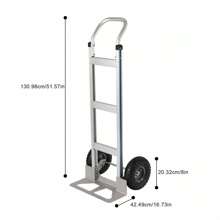 Futchoy Aluminum Alloy Hand Truck Cart Heavy Duty Dolly W/ Rubber Wheels 500lbs