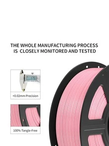 PETG Pink Filament 3D Printer Filament Set, 1.75mm High Precision, Vacuum Sealed, Good Adhesion, Less Warpage, Smooth Printing Material Quality - 粉色 - 查看 3