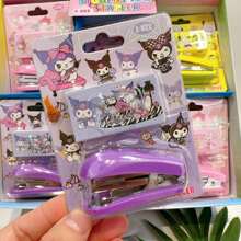 Sanrio New Cartoon Sanrio Stapler Stationery Set, Cute Cartoon Melody Student Scribble Tools Stapler