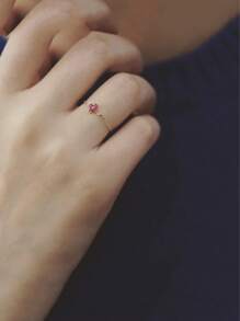 1 件时尚小众 S925 纯银月亮拉链可调节圆环链，轻奢风格，适合女性 - U型抽拉鍊戒 - 查看 8