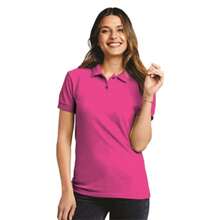 Playera Rosa para Hombre, Tipo Polo, Manga Corta, 2 Botones, Cuello Camisero, Cómoda, Suave, Fresca, Multi Combinable, Semi Formal, Polera Casual para Dama y Caballero Unisex Básica del Armario - Rosa - Ver 5