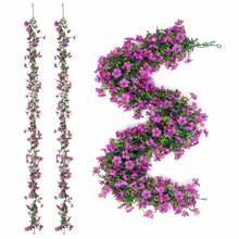 Pack Of 2 Artificial Flowers Garland Ivy, 5.9 FT Spring Summer Decorations UV Resistant Fake Daisy Floral Vine Silk Hanging Flower For Home Garden Wedding Decor Photo Booth Backdrop Decoration Gifts Birthday Graduation - Multicolor - View 13