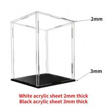 Acrylic Display Case Plastic Box Cube Storage Box Clear Small Assemble Dustproof Showcase For Collectibles Items,Dolls,Car Model - 25x20cm - View 5