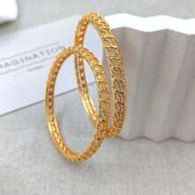 1pc Women Minimalist Design Open Bangle Bracelet, 62mm Gold-Color Metal Plating Fashion Elegant Jewelry For Daily Wear