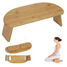 1 pièce de banc de méditation pliable portable, banc de yoga en bois, pour le yoga prana, la méditation, la prière