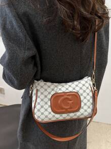 小众法式复古花卉女式腋下包，2025新款韩版时尚休闲百搭单肩斜挎包 - 米色 - 查看 5