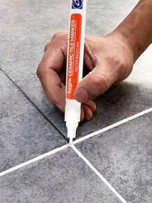 Set de 2 bolígrafos impermeables para baldosas y lechada - de secado rápido y resistente a la decoloración para modificar el color de baños, suelos y paredes de cocinas - a prueba de moho, con opciones de multicolor, de vuelta al colegio - Multicolor - Ver 1