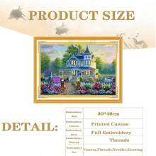SNA 2025 Castel în stil nou, peisaj, construcție castel, castel, DIY, cusătură în cruce, kituri de broderie, set de lucru manual, ață imprimată pe pânză, casă de țară, vilă, reședință, kit DIY, artizanat, kit de broderie brodată, kituri de cusătură în cruce, kit de croșetat, kit de ace de perforat, accesorii de cusut, kit de cusut, ață de broderie, kit de artizanat, materiale de cusut, model de cusut, croșetat, consumabile pentru artizanat, kit de broderie, model de cusut pentru începători.