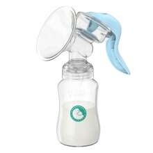 Manual Breast Pump Set With Piston Pump System - Including 150 Ml Bottle And Teat, Plastic, Suitable For Breastfeeding And Milk Storage Accessories For Ages 14+
