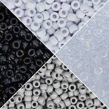 300/600pcs Black & White Small Horse Beads 6x9mm - For DIY Bracelets, Necklaces, Earrings, Hair Extensions And Jewelry Making Decorations - Pony Beads - View 10