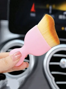 2pcs Car Interior Detailing Brush, Auto Soft Hair Cleaning Brushes, Curved Dirt Dust Collectors, Removal Tool For Dashboard Air Conditioner Vents Leather, Scratch Free - Multicolor - View 2