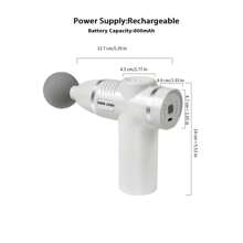 1pc Rechargable Portable Handheld Fascial Gun, 12 Pcs Replacement Heads, Percussion Deep Tissues Muscle Massagerwith 8 Speeds, Travel Massage Gun, Portable Handheld Massager, Compact Sports Massager For Office Gifts For Him, Home, Athletes, A Good Gift For Thanksgiving And Christmas