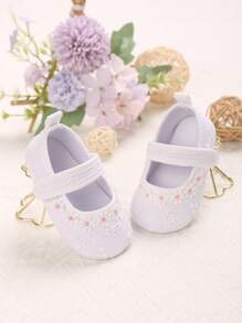 1 Pair Soft-Sole Princess Infant Shoes For Infant Girls Aged 0-1, Spring/Autumn