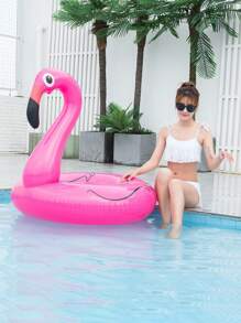 1pc Summer Rose Inflatable Flamingo Pool Float Swim Party Supplies Fun Beach Essentials Floaties For Adults Pool Party Favor