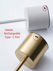 1 PC Wireless Table Lamp Touch Switch Table Lamp Type C 5V Rechargeable 3 In 1 Light Colors Dimmable Brightness Table Lamp For Office Study Bedroom Living Room