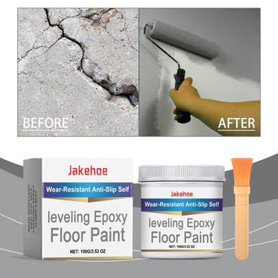 100g 灰色地板漆，多功能且充满活力的地板和金属涂层 - 防水、防刮、快干、适用于家居装饰项目、持久保护、美观、耐磨和防水快干漆