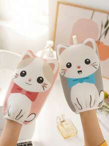 1pc Baby Bath Glove, Double-Sided Infant Bath Brush, Cute Cartoon Baby Shower Bath Towel